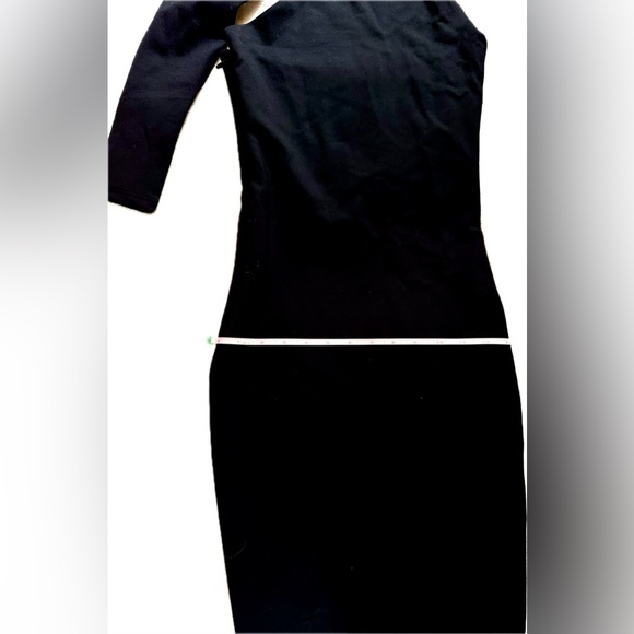 NWT Beautiful Super Sexy Little Midi Black Dress, by ALIEVA, w/stretchy material - Picture 15 of 16